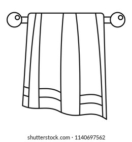 Bathroom towel icon. Outline illustration of bathroom towel vector icon for web design isolated on white background