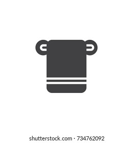 Bathroom towel icon vector, filled flat sign, solid pictogram isolated on white. Symbol, logo illustration.