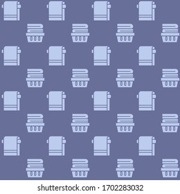 Patrón de iconos de toallas de baño. Lavandería sin fisuras. Ilustración vectorial de patrones sin problemas