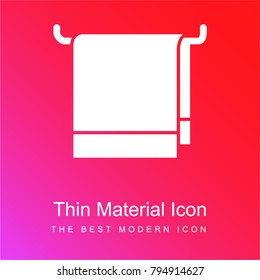 Bathroom towel red and pink gradient material white icon minimal design