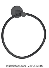 Bathroom towel ring. vector illustration