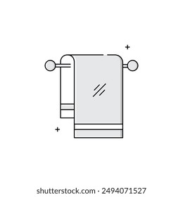 Bathroom Towel Vector Icon Design 