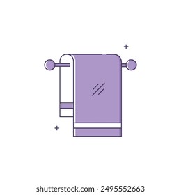Bathroom Towel Vector Icon Design 