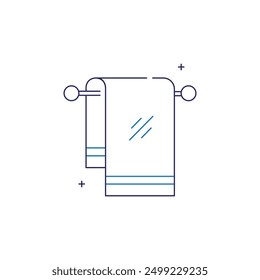 Bathroom Towel Vector Icon Design 