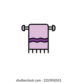 bathroom towel vector type icon