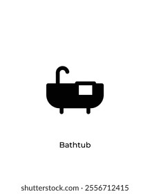 Bathroom tub icon simple vector. Wash bathtub. Faucet equipment