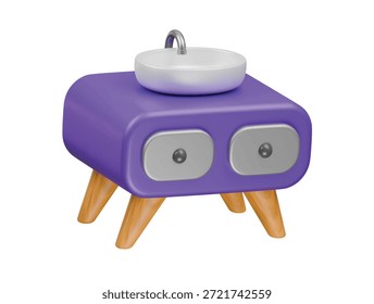 bathroom vanity icon 3d illustration render