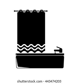 Bathroom vector Icon. Flat style for web and mobile.
