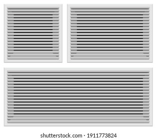 Bathroom ventilation grilles set vector illustration