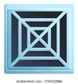 Bathroom ventilation icon. Cartoon of bathroom ventilation vector icon for web design isolated on white background