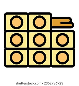 Bathroom wall icon outline vector. Home repair. Work tool color flat
