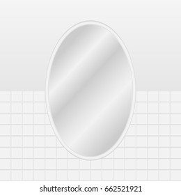 Bathroom Wall Mirror Vector Art