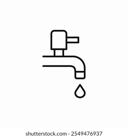 bathroom water tap icon sign vector