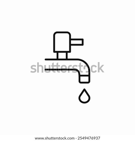 bathroom water tap icon sign vector