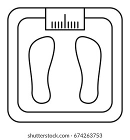 bathroom weight scale icon