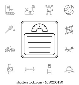 bathroom weight scale icon. Detailed set of gym and fitness icons. Premium quality graphic design. One of the collection icons for websites, web design, mobile app on white background