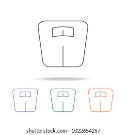bathroom weight scale icon. Element of bathroom tools multi colored icon for mobile concept and web apps. Icon for website design and development, app development. Premium icon on white background