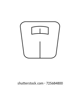 bathroom weight scale icon on white background