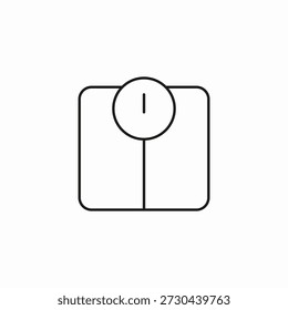 bathroom weight scale icon sign vector