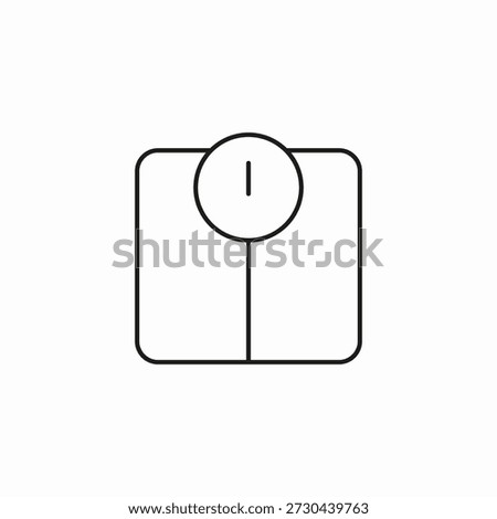 bathroom weight scale icon sign vector