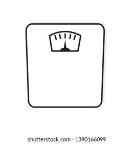 bathroom weight scale icon- vector illustration