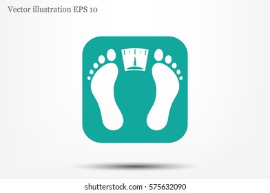 bathroom weight scale icon vector illustration.