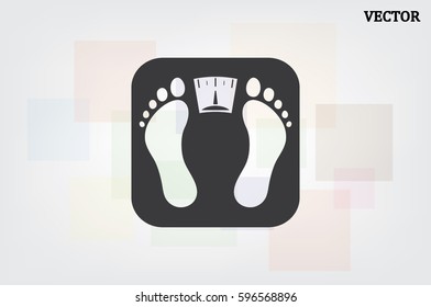 bathroom weight scale icon vector illustration eps10