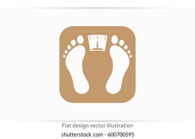 bathroom weight scale icon vector illustration eps10