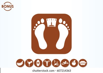 bathroom weight scale icon vector illustration eps10