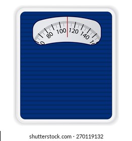 Bathroom weight scale on white background. Vector Illustration