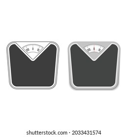 Bathroom weight scale in realistic style. Weight Scale fitness sport concept. Realistic and flat style. Vector illustration EPS 10.