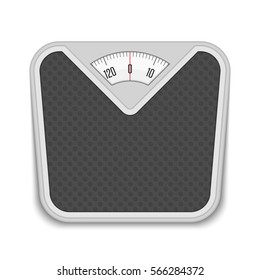 Bathroom weight scale in realistic style. Weight Scale fitness sport concept. Vector illustration EPS 10.