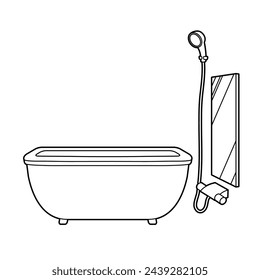 Ilustración vectorial de baño que es fácil de editar.