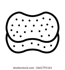 BathSponge Vector Line icon Design
