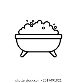 Bathtub for bathing with soap and a shower