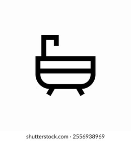 bathtub bathroom icon sign vector