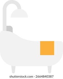 Icono de agua de baño Ilustración plana de Vector