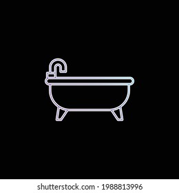 Bathtub blue gradient vector icon