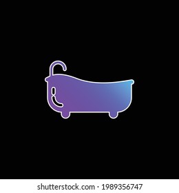 Icono de vector de gradiente azul de la bañera