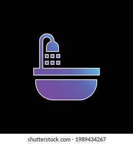 Bathtub blue gradient vector icon