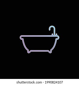 Bathtub blue gradient vector icon