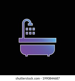 Bathtub blue gradient vector icon