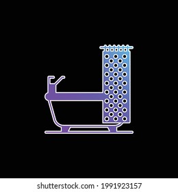Bathtub blue gradient vector icon