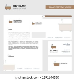 Bathtub  Business Letterhead, Envelope and visiting Card Design vector template