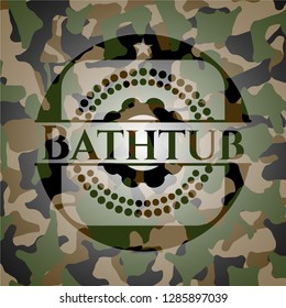 Bathtub camouflaged emblem