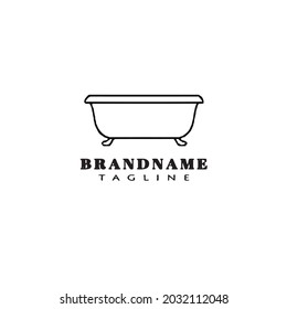 bathtub cartoon logo icon design modern vector illustration