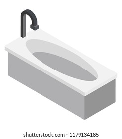 
Bathtub design icon for shower, bathing and spa
