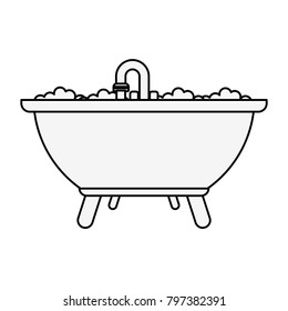 Bathtub with faucet open