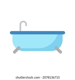 bathtub flat clipart vector illustration