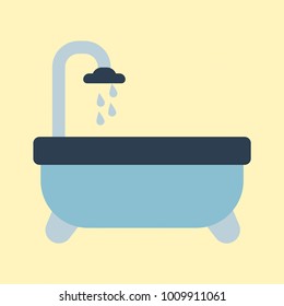 bathtub flat icon